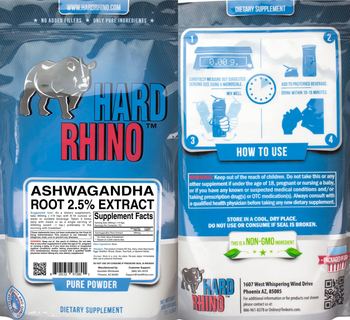 Hard Rhino Ashwagandha Root 2.5% Extract - supplement