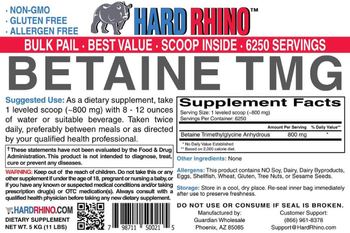 Hard Rhino Betaine TMG - supplement