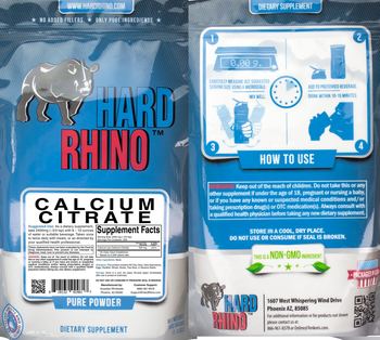 Hard Rhino Calcium Citrate - supplement