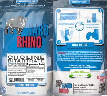 Hard Rhino Choline Bitartrate - supplement