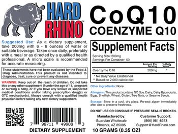 Hard Rhino CoQ10 Coenzyme Q10 - supplement