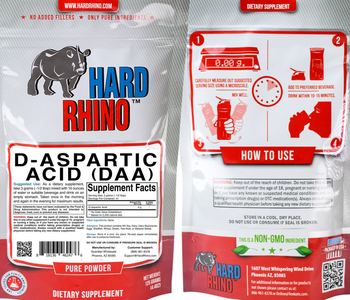 Hard Rhino D-Aspartic Acid (DAA) - supplement