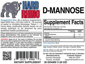 Hard Rhino D-Mannose - supplement