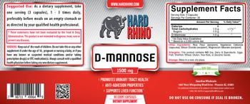 Hard Rhino D-Mannose 1500 mg - supplement