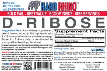 Hard Rhino D-Ribose - supplement