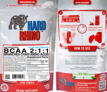 Hard Rhino Instantized BCAA 2:1:1 Blue Raspberry - supplement