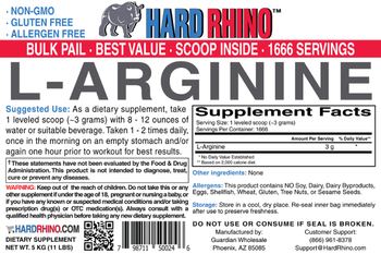 Hard Rhino L-Arginine - supplement