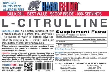 Hard Rhino L-Citrulline - supplement