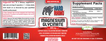 Hard Rhino Magnesium Glycinate 400 mg - supplement