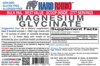 Hard Rhino Magnesium Glycinate - supplement