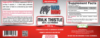 Hard Rhino Milk Thistle 250 mg - supplement