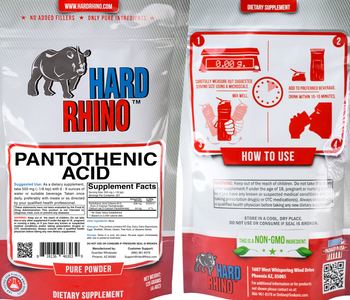 Hard Rhino Pantothenic Acid - supplement