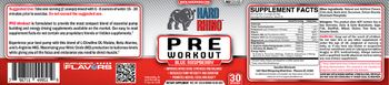 Hard Rhino Pre Workout Blue Raspberry - supplement