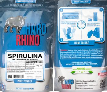 Hard Rhino Spirulina (Arthrospira Platensis) - supplement