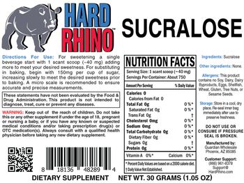 Hard Rhino Sucralose - supplement