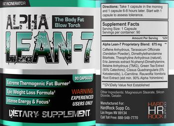 Hard Rock Supplements Alpha Lean-7 - supplement