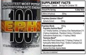 Hard Rock Supplements EPH 100 - supplement