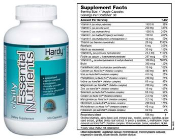 Hardy Nutritionals Daily Essential Nutrients - supplement