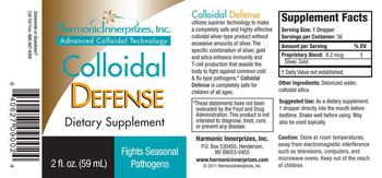 Harmonic Innerprizes, Inc. Colloidal Defense - supplement