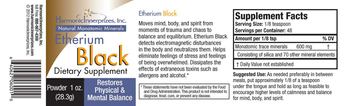 Harmonic Innerprizes, Inc. Etherium Black Powder - supplement