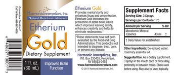 Harmonic Innerprizes, Inc. Etherium Gold - supplement