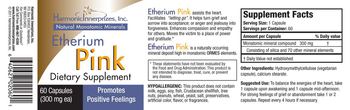 Harmonic Innerprizes, Inc. Etherium Pink - supplement