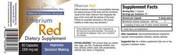 Harmonic Innerprizes, Inc. Etherium Red - supplement