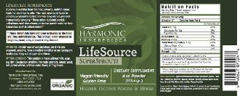 Harmonic Innerprizes, Inc. LifeSource SuperSprouts - supplement