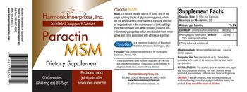 Harmonic Innerprizes, Inc. Paractin MSM - supplement