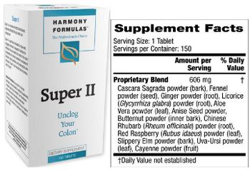 Harmony Formulas Super II - supplement