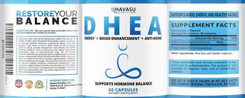 Havasu Nutrition DHEA - supplement