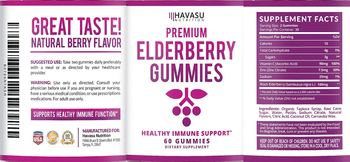 Havasu Nutrition Elderberry Gummies Natural Berry Flavor - supplement