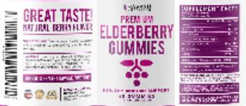 Havasu Nutrition Premium Elderberry Gummies Natural Berry Flavor - supplement