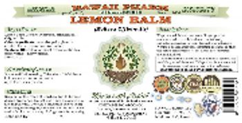 Hawaii Pharm Lemon Balm - herbal supplement