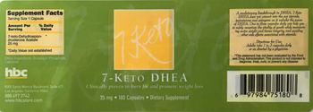 HBC Hypericum Buyers Club 7-Keto DHEA 25 mg - supplement