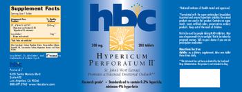 HBC Hypericum Perforatum II St. John's Wort Extract - 