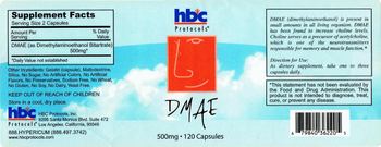 HBC Protocols DMAE 500 mg - 