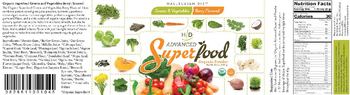 H!D Hallelujah Diet Advanced Superfood Greens & Vegetables Berry Flavored - supplement