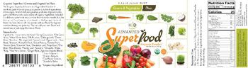 H!D Hallelujah Diet Advanced Superfood Greens & Vegetables Plain - supplement