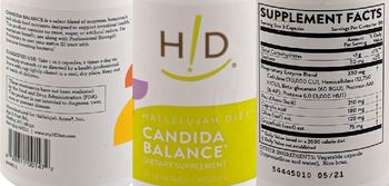 H!D Hallelujah Diet Candida Balance - supplement