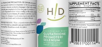 H!D Hallelujah Diet Glutathione Promoter/Selenium - supplement