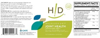 H!D Hallelujah Diet Joint Health - supplement