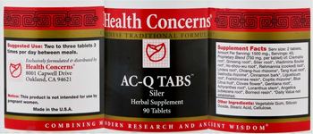 Health Concerns AC-Q Tabs Siler - herbal supplement