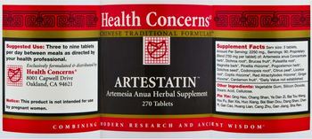 Health Concerns Artestatin - artemesia anua herbal supplement