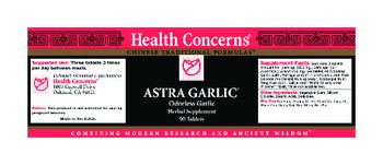 Health Concerns Astra Garlic - herbal supplement