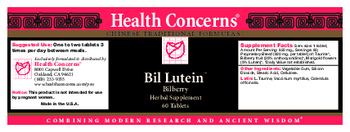 Health Concerns Bil Lutein - herbal supplement