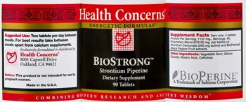 Health Concerns BioStrong - strontium piperine supplement