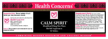 Health Concerns Calm Spirit - herbal supplement