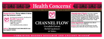 Health Concerns Channel Flow - herbal supplement