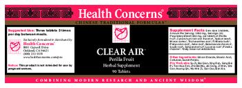 Health Concerns Clear Air - herbal supplement